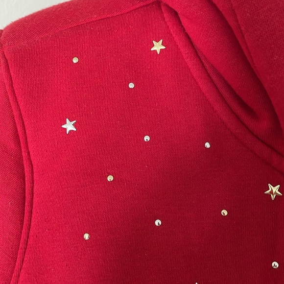OLD NAVY Girls Jacket, Red with Star Accents and Sherpa Lining. Size 18 - Picture 5 of 13